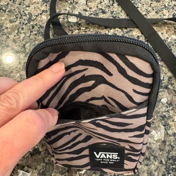 Vans Zebra Print Call Waiting Phone Bag  - Black and Tan - Picture 3 of 4